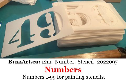 Numbers 1-99 for painting stencils.